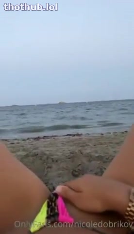 Nicole Dobrikov Play Pussy out door
