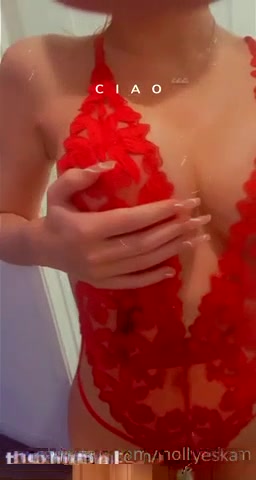 Molly eskam Red Lingerie Of Onlyfans