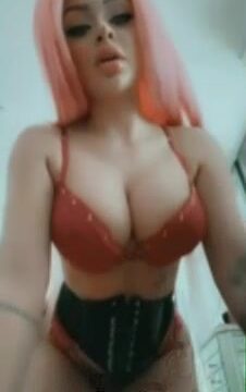 Katja Krasavice sexy red underwear hot ass Onlyfans